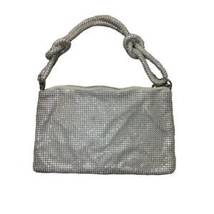 Silver Slinky Rhinestone Night Out Purse